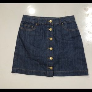 Button up denim skirt